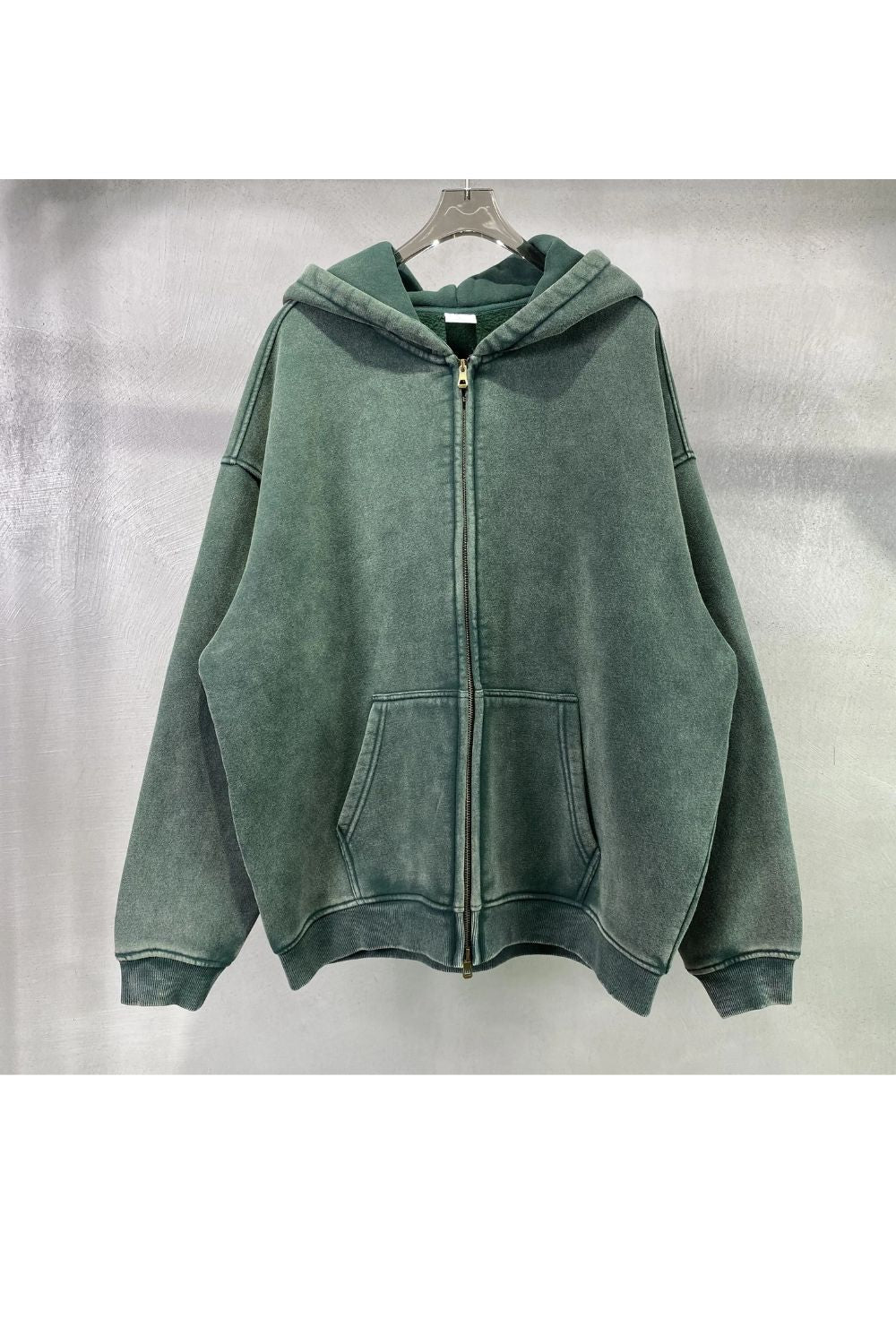 WW | Hooded Sweatshirt Zipper Ribbed Cuffs Comfortable And Warm