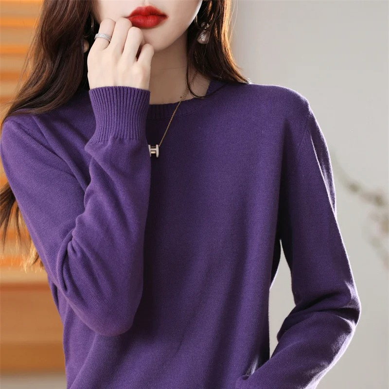 WW | Cashmere Pullover Damen Klassischer Rundhals, Weich & Atmungsaktiv