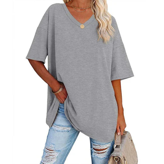 WW | Women's Casual Oversized V-Neck T-Shirt