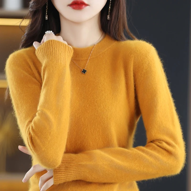 WW | Women's Cashmere Sweater Luxurious Crew Neck, Soft & Fashionable