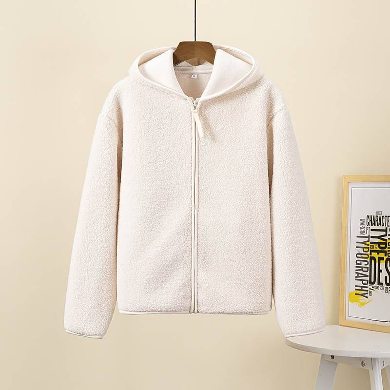 WW | Warme Fleecejacke für Damen, Langarm-Sweatshirt mit Reißverschluss