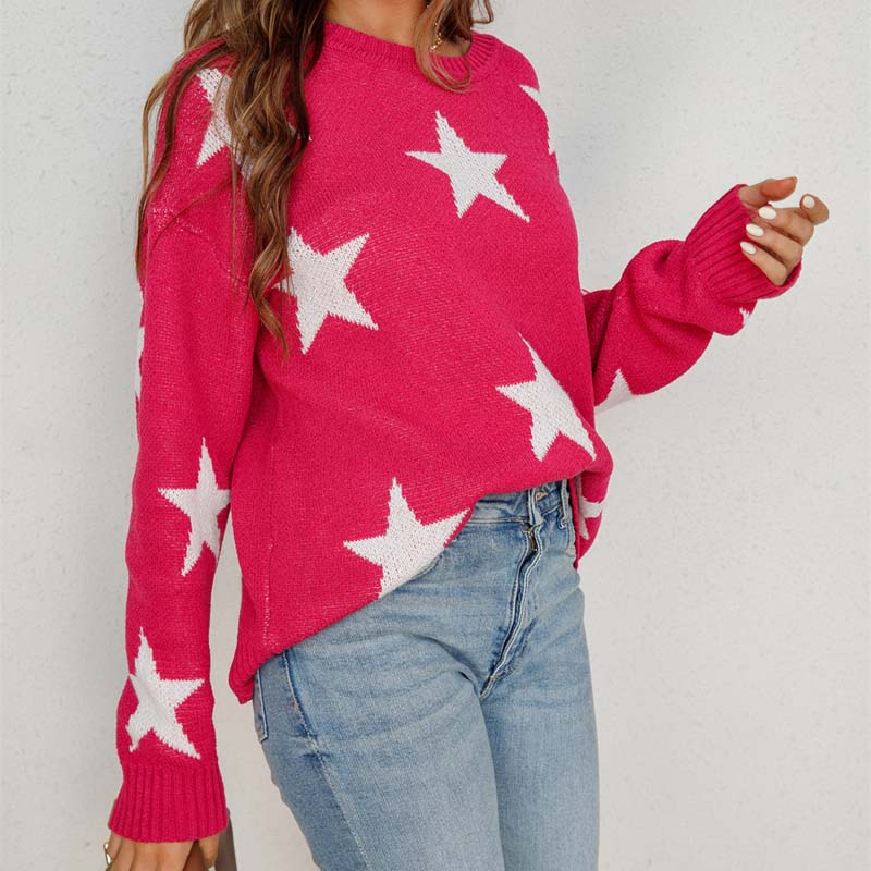WW | Strickpullover mit Sternenmuster Design