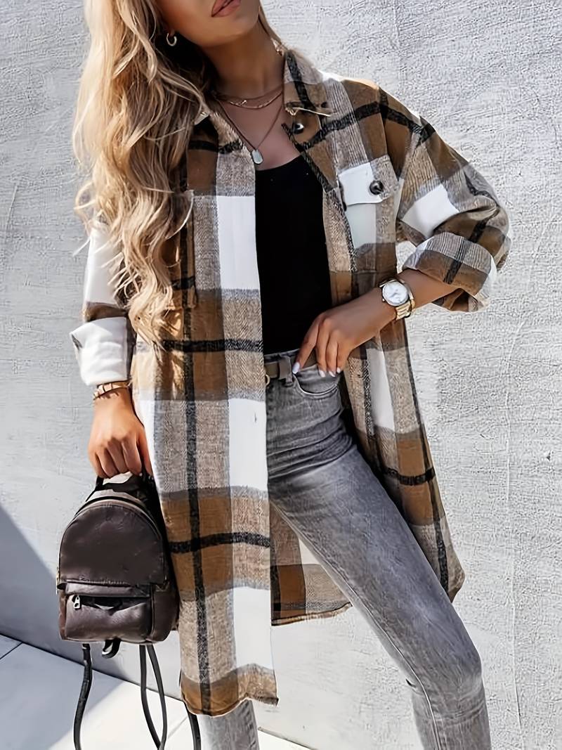 WW | Plaid Shirt Jacket Coat
