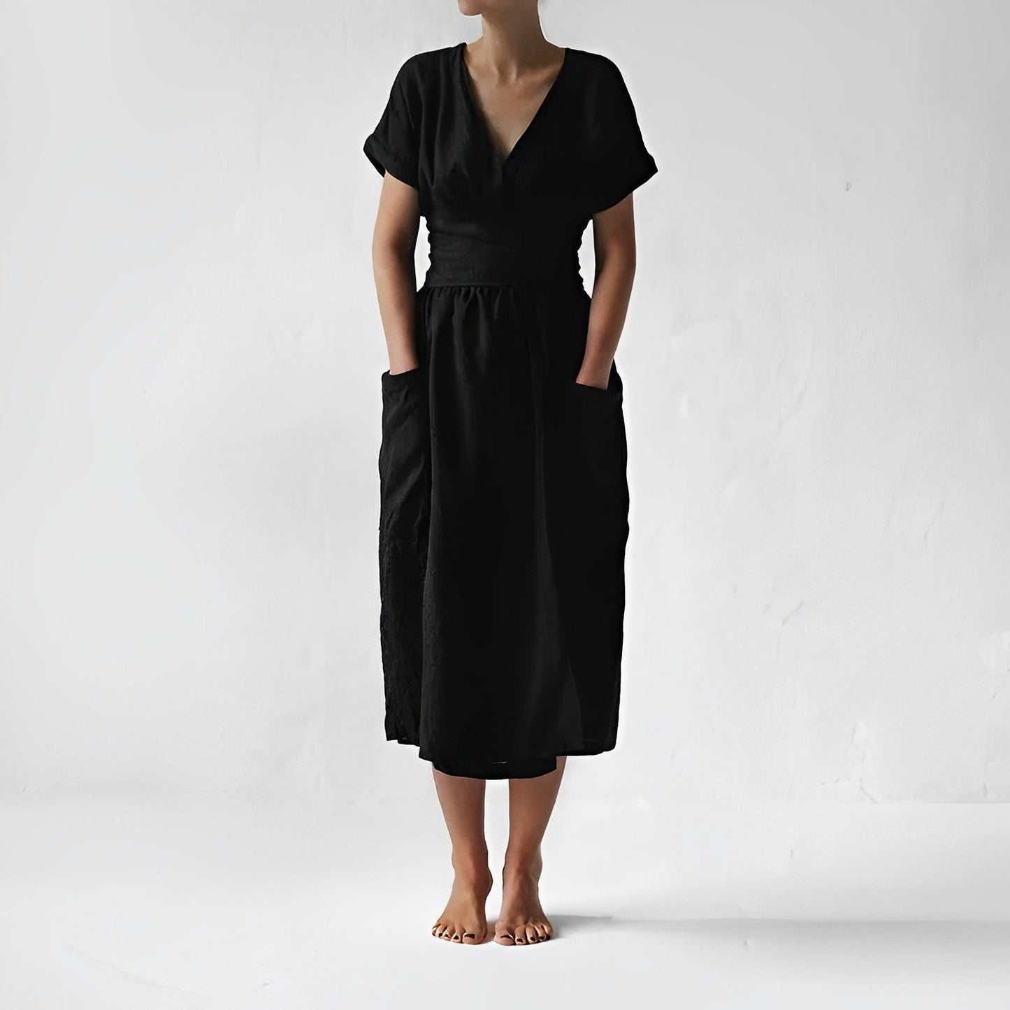WW - Strickkleid mit Schnürung und Taschen