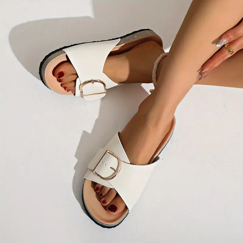 WW | Orthopädisch Flache Sandalen mit Einstellbarer Schnalle Riemen