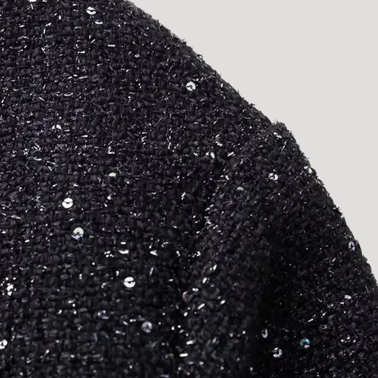 WW | Damen Pailletten-Bomberjacke – Tweed-Stil