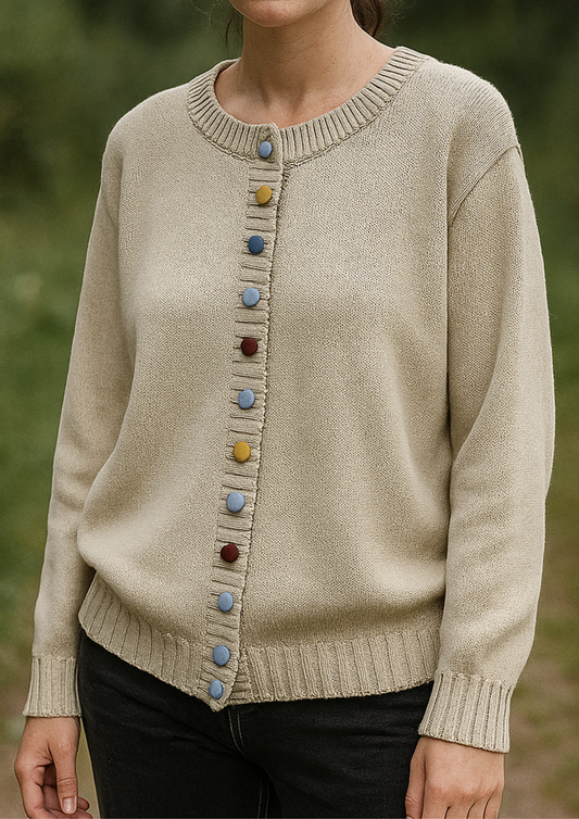 Lisa Komfortable & Stilvolle Cardigan - Beige
