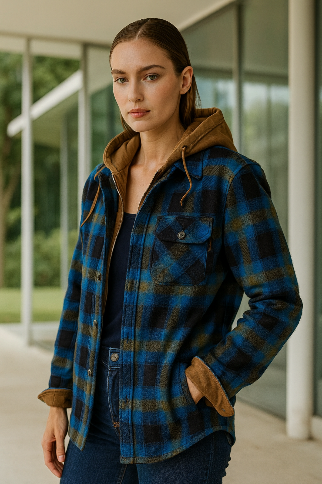 Harper | Patchwork Plaid Jacket