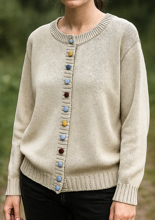 Lisa Komfortable & Stilvolle Cardigan - Weiß