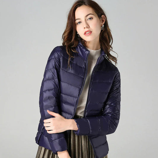 WW | Waterproof Slim Fit Padded Hip Length High Collar