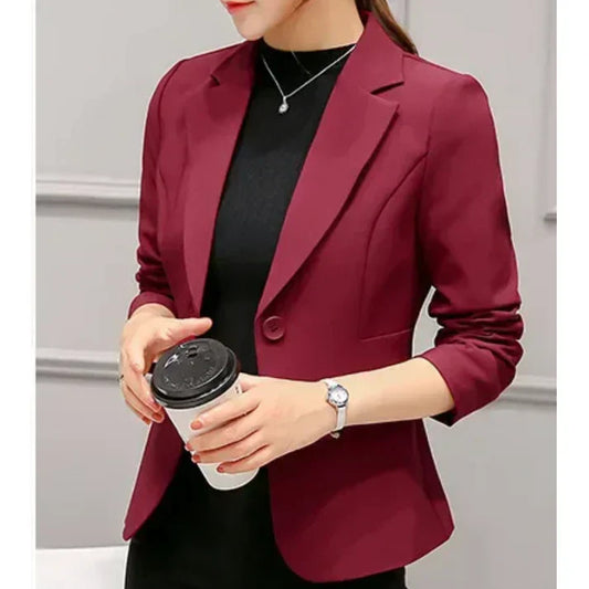 WW | Blazer Taillierte Passform Strukturierte Silhouette Ein Knopf Verschluss