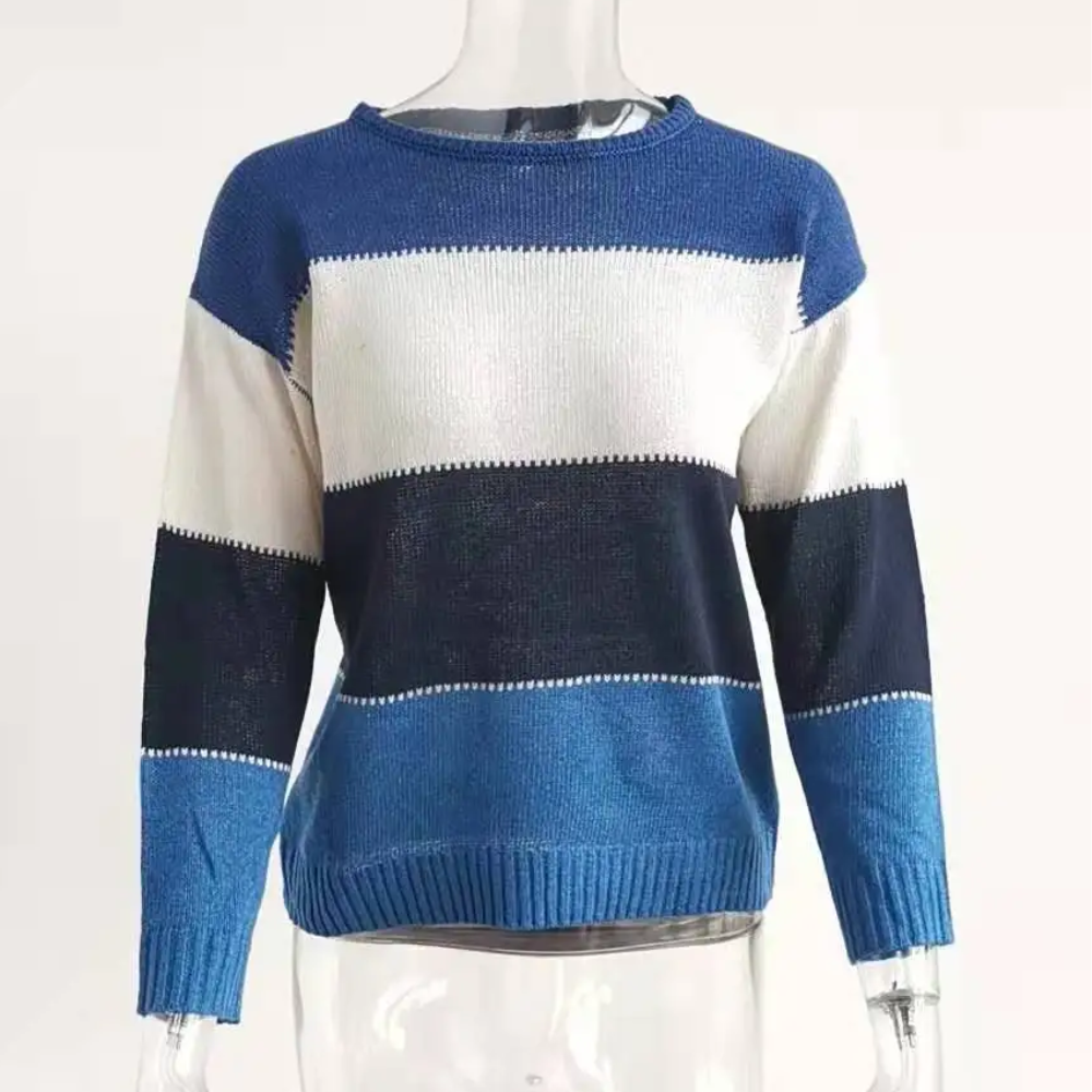 WW | Farbblock-Pullover, bequemer Pullover