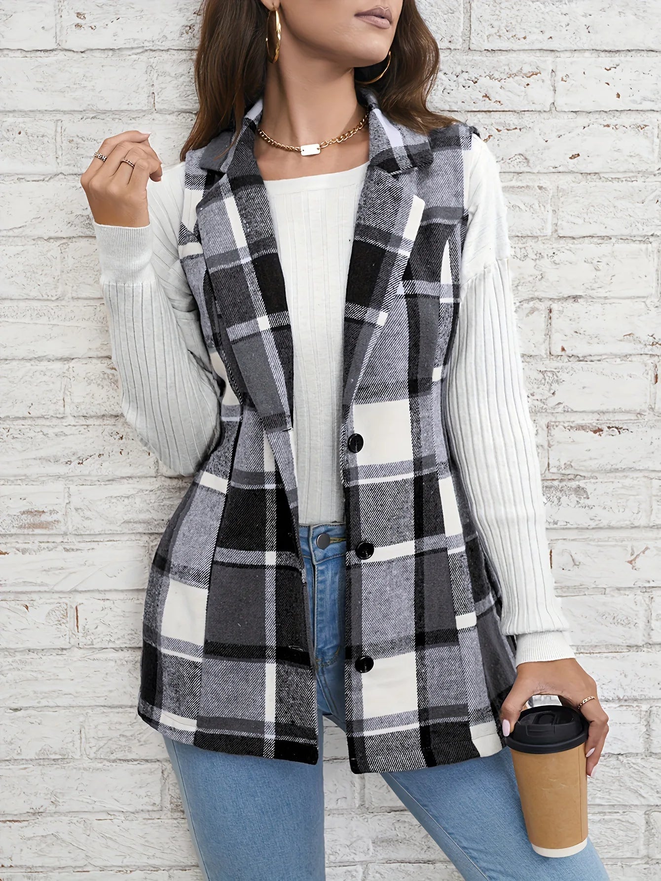 WW | Wolle Plaid Weste