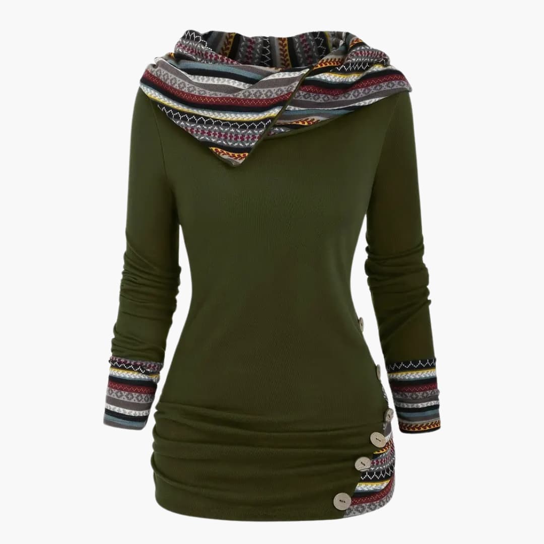 WW | Stylish Women's Hoodie with Ethnic Print