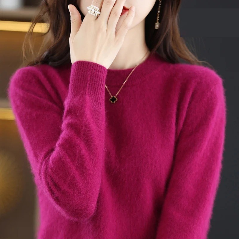 WW | Women's Cashmere Sweater Luxurious Crew Neck, Soft & Fashionable