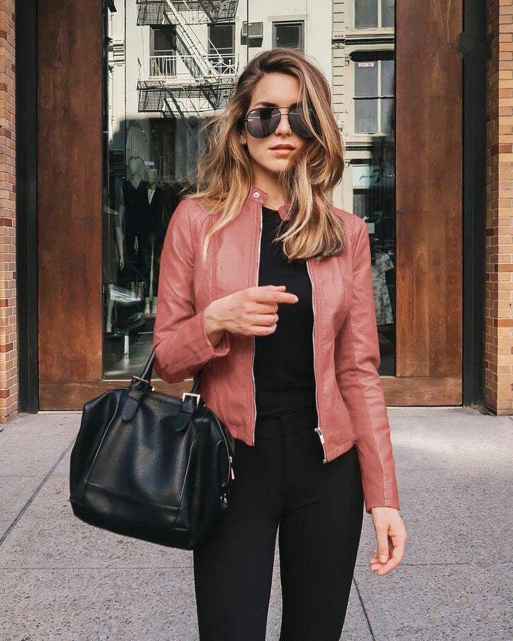 WW | Lederjacke - Elegant - Schwarz, flexibles Leder, raffinierte Verarbeitung - Perfekt für den Abendausgang