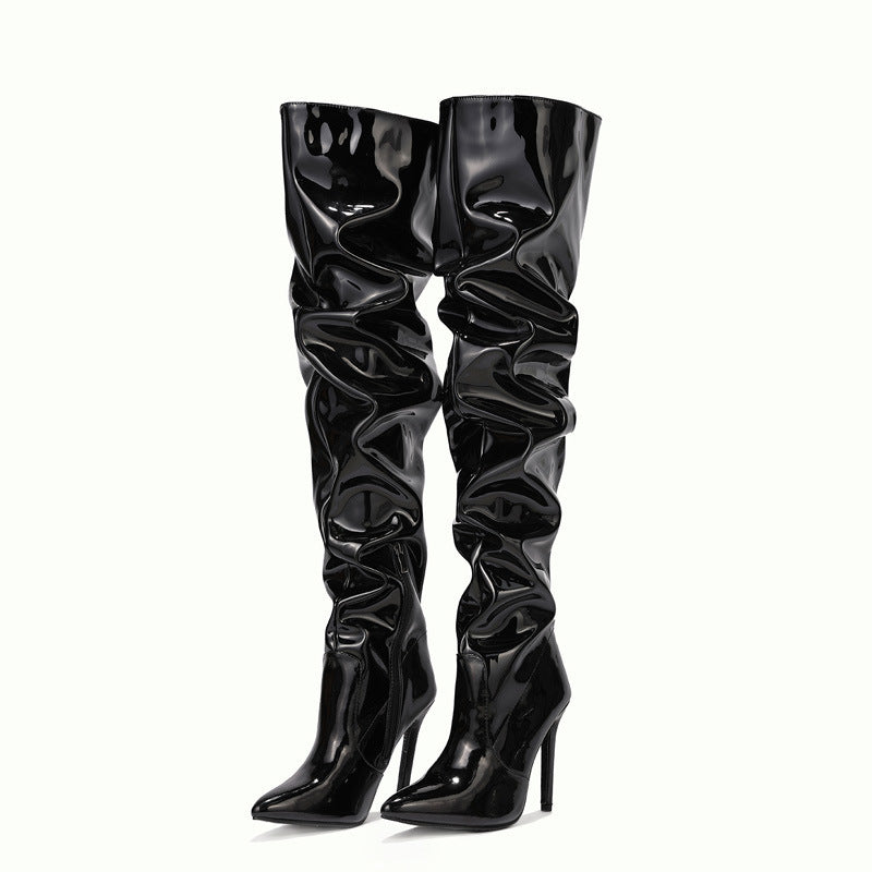WW | Kniehohe Lange Stiefel Für Frauen Mit Super Hohem Absatz Für Partys