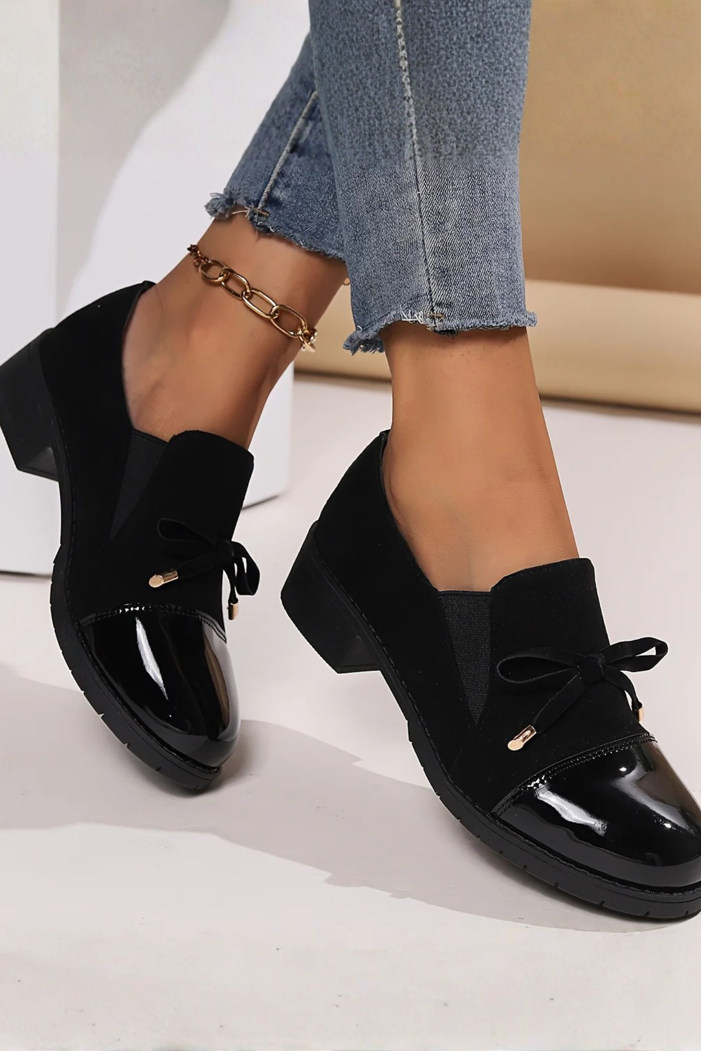 Beth | Slip-On Loafers with Bow