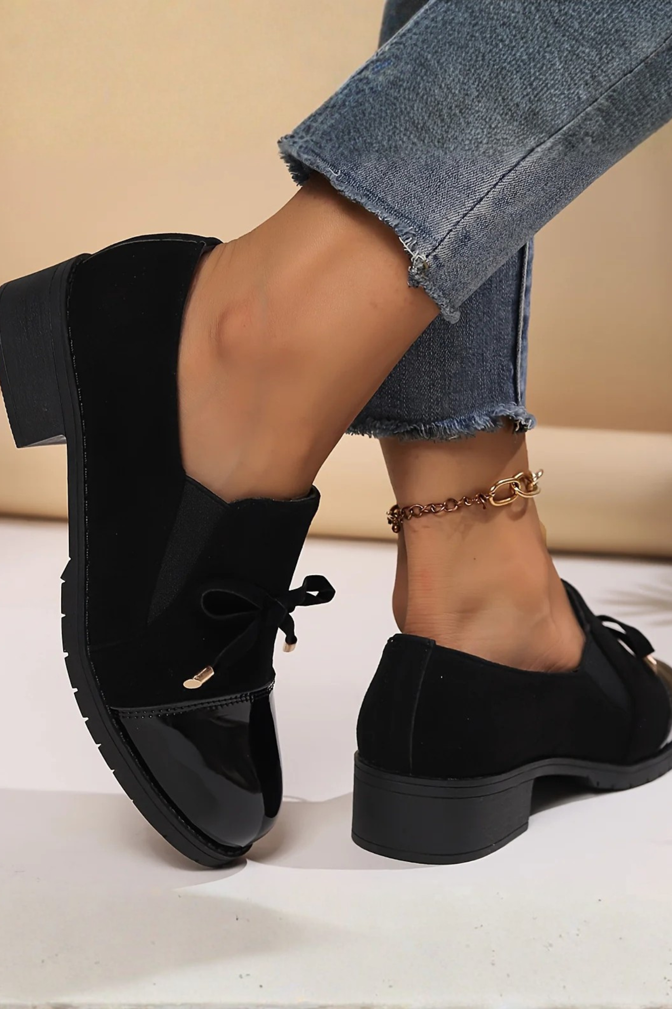 Beth | Slip-On Loafers with Bow