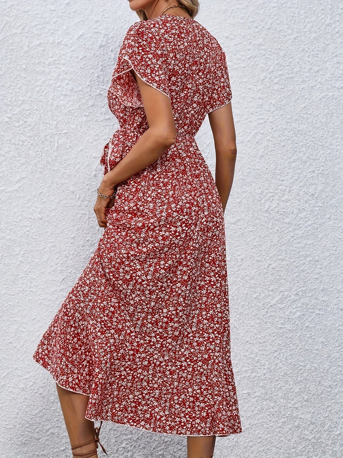 Indie - Floral Mini Dress with Lacing