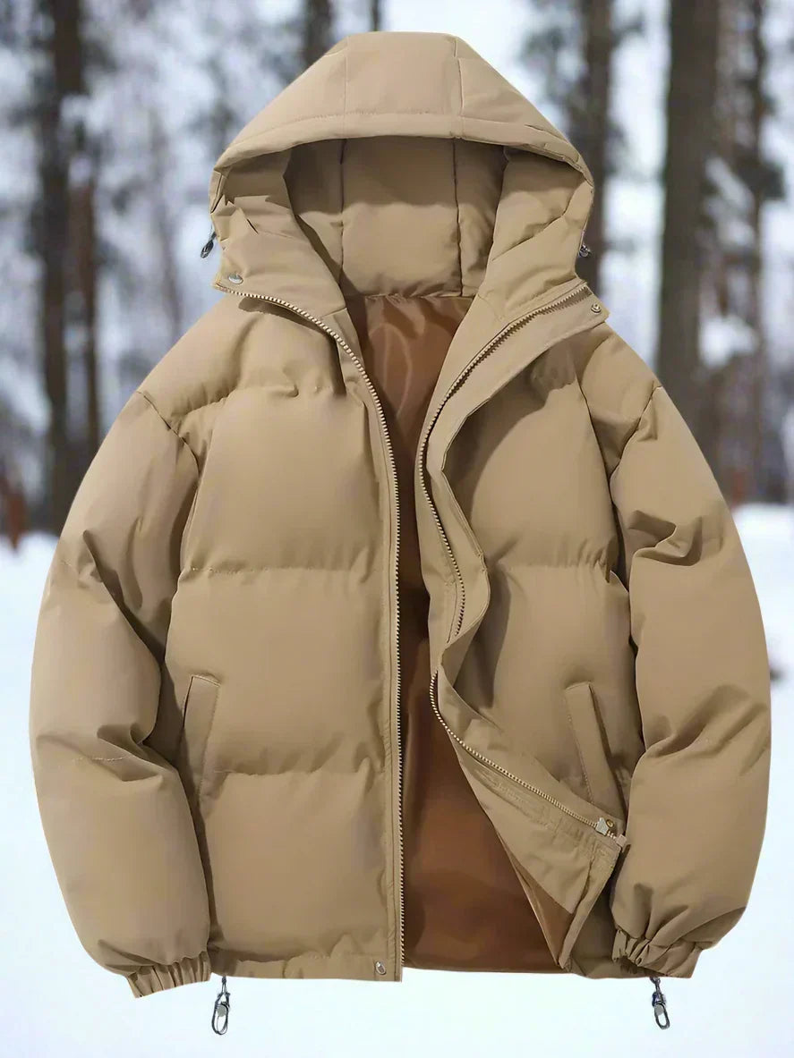 WW | Puffer Jacket Padded And Insulated Hood And Zipper Practical Pockets