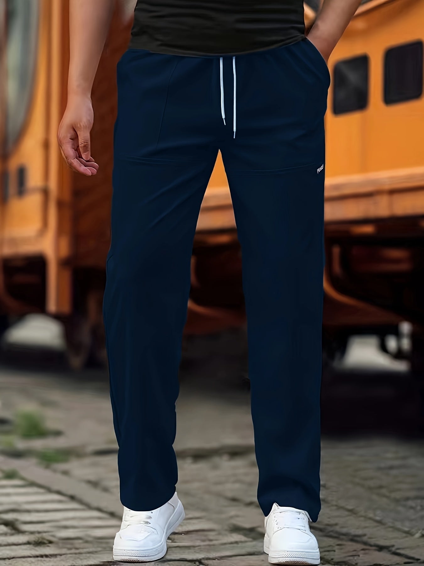 WW | Stilvolle Kordelzug Athletische Hosen Mit Taschen Für Herren
