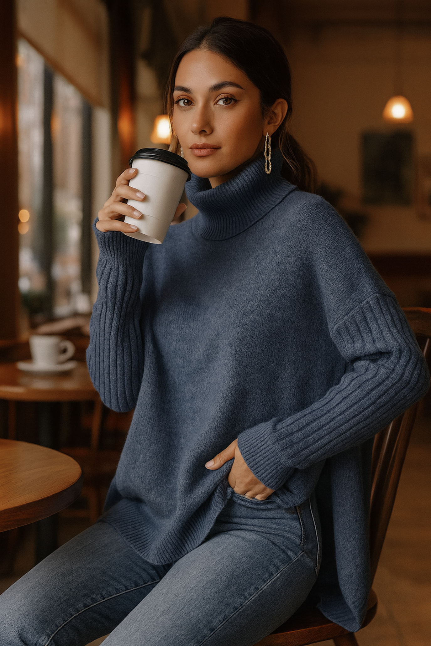 Bridgette | Long Turtleneck Sweater