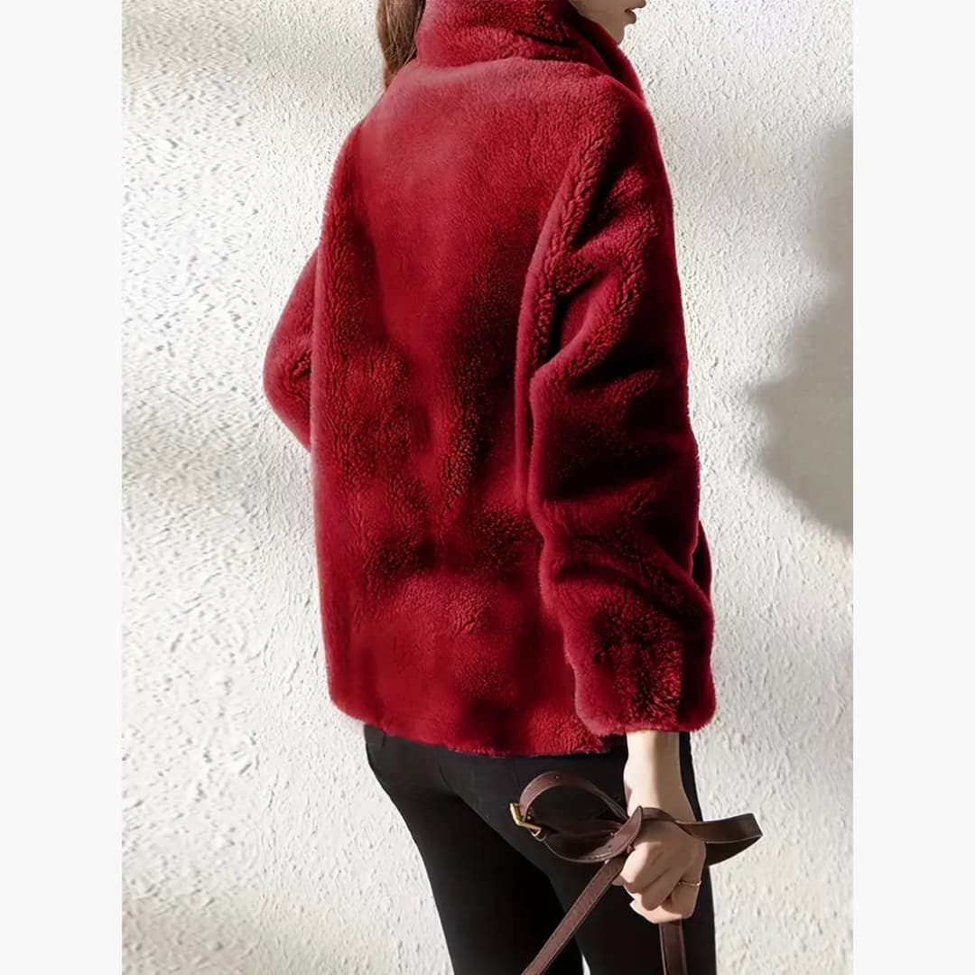 WW | Damen Teddyjacke Warm Und Lässig Mit Reißverschluss