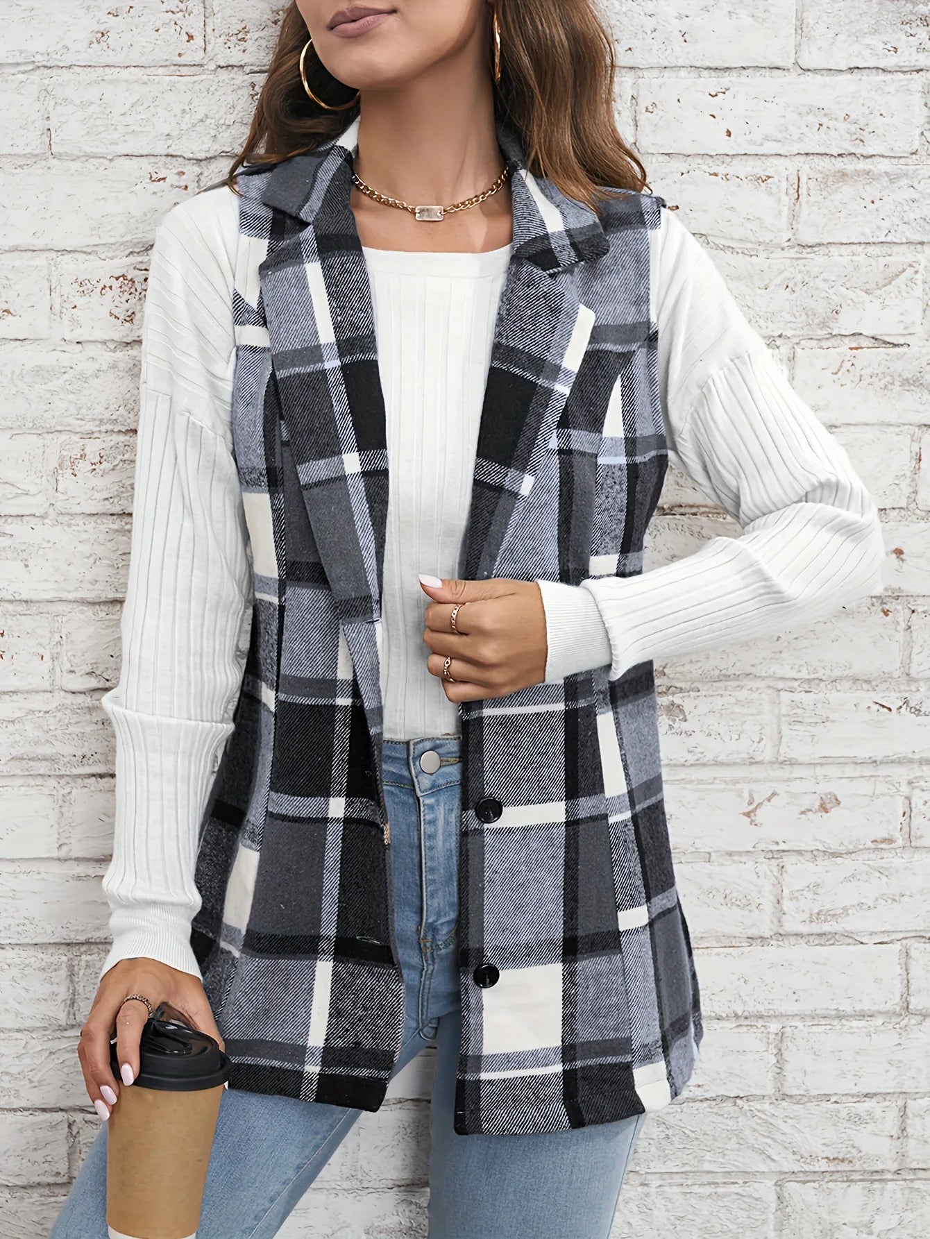 WW | Wolle Plaid Weste