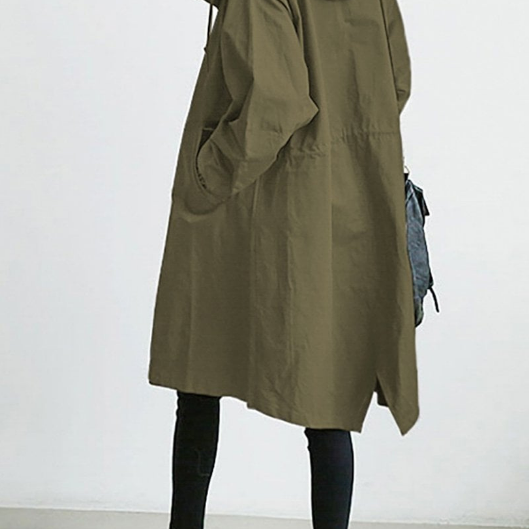 WW | Button-Up Windbreaker - Leichter Übergrößen-Mantel - Lässige Übergangsoberbekleidung