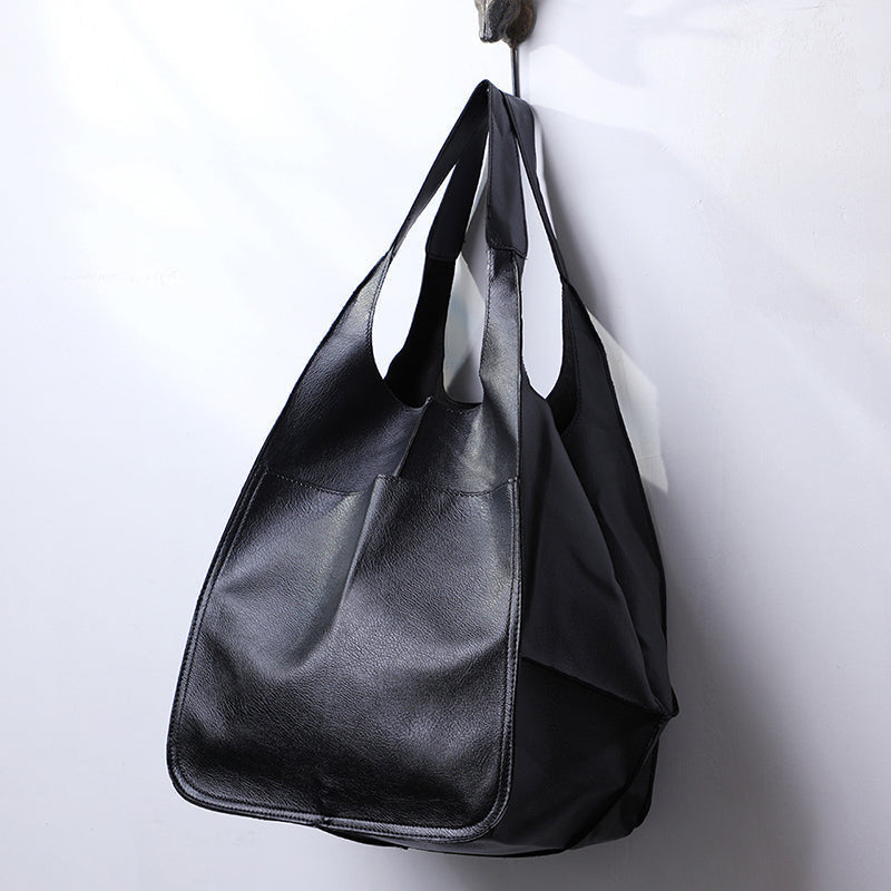 WW | Oversized Leather Shoulder Bag for Women