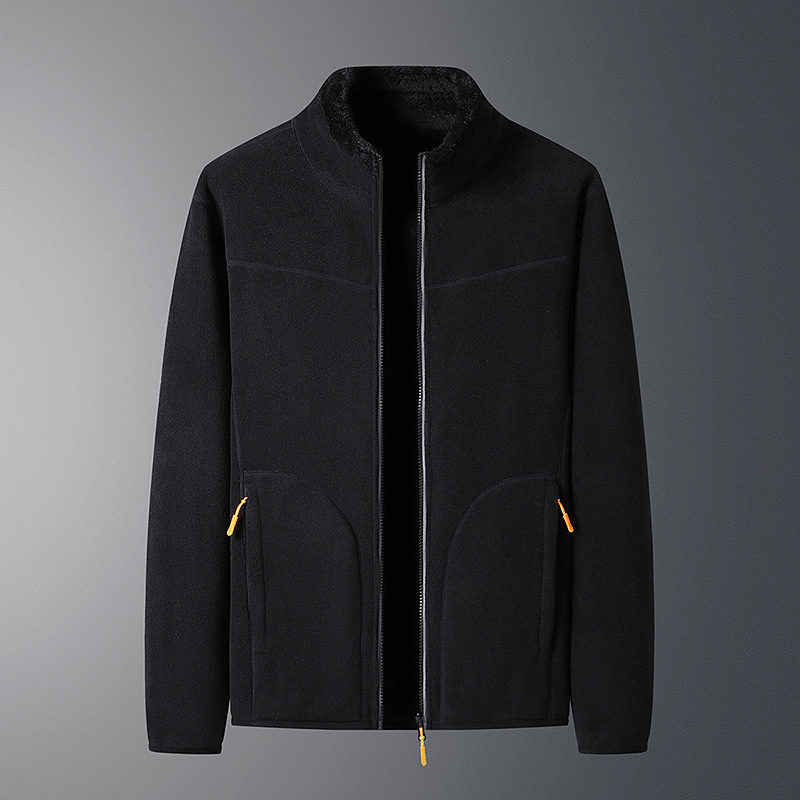 WW | Fleecejacke mit Reißverschlusstaschen - Leichte Wärme - Hoher Kragen - Alltags-Layer