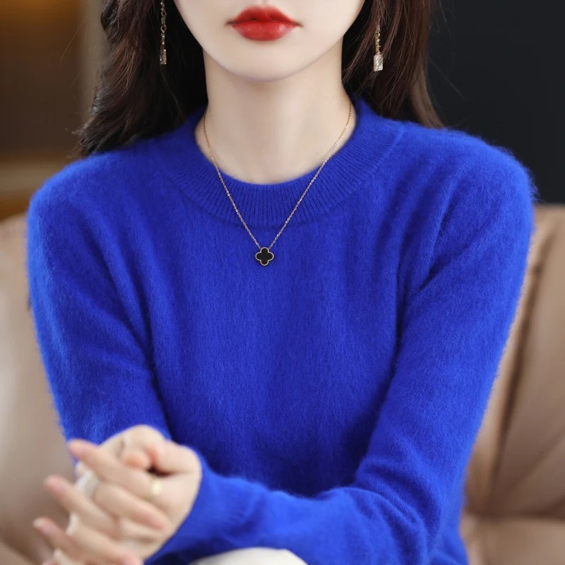 WW | Women's Cashmere Sweater Luxurious Crew Neck, Soft & Fashionable