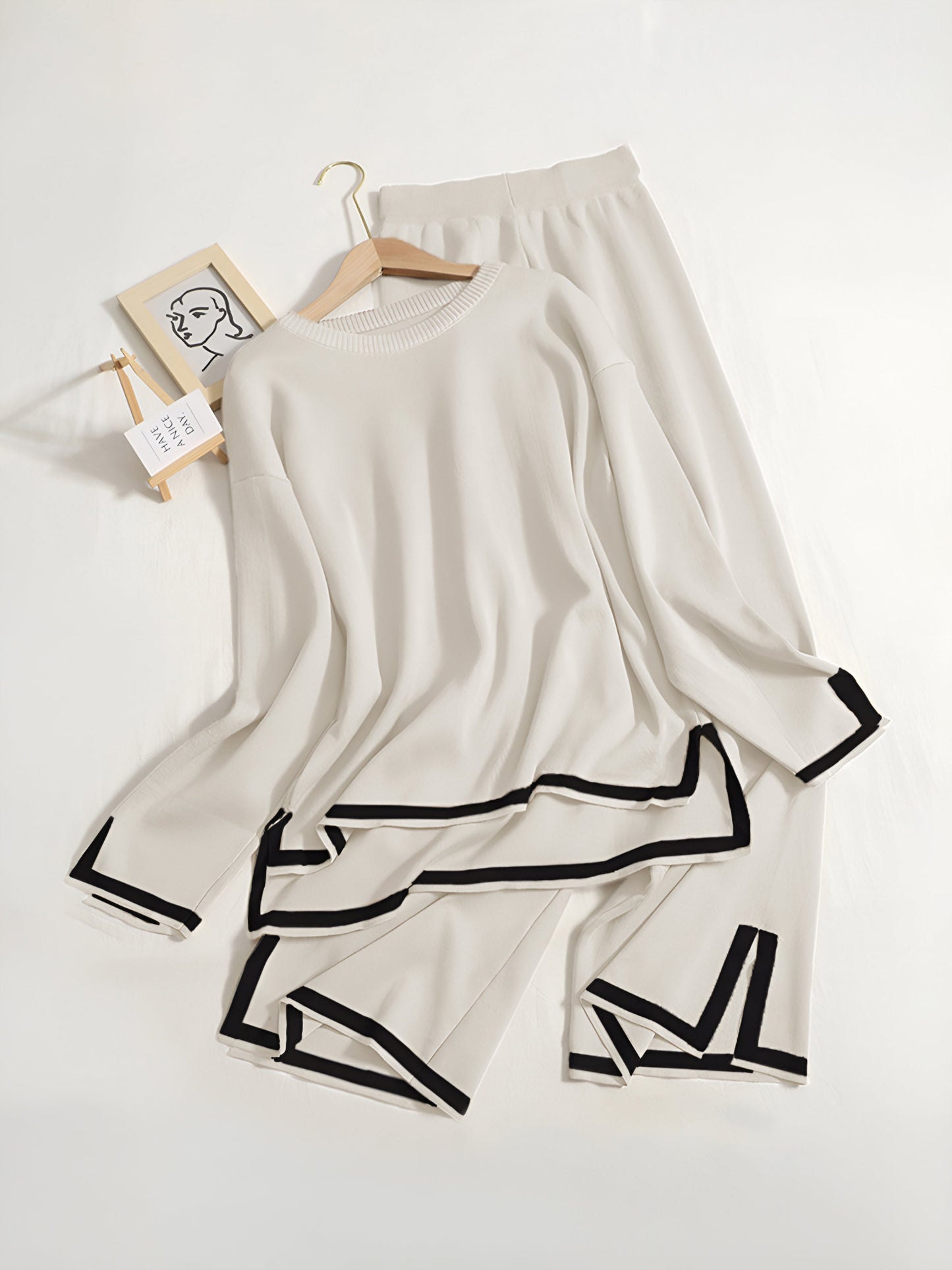 WW Elastisches Strick-Lounge-Set