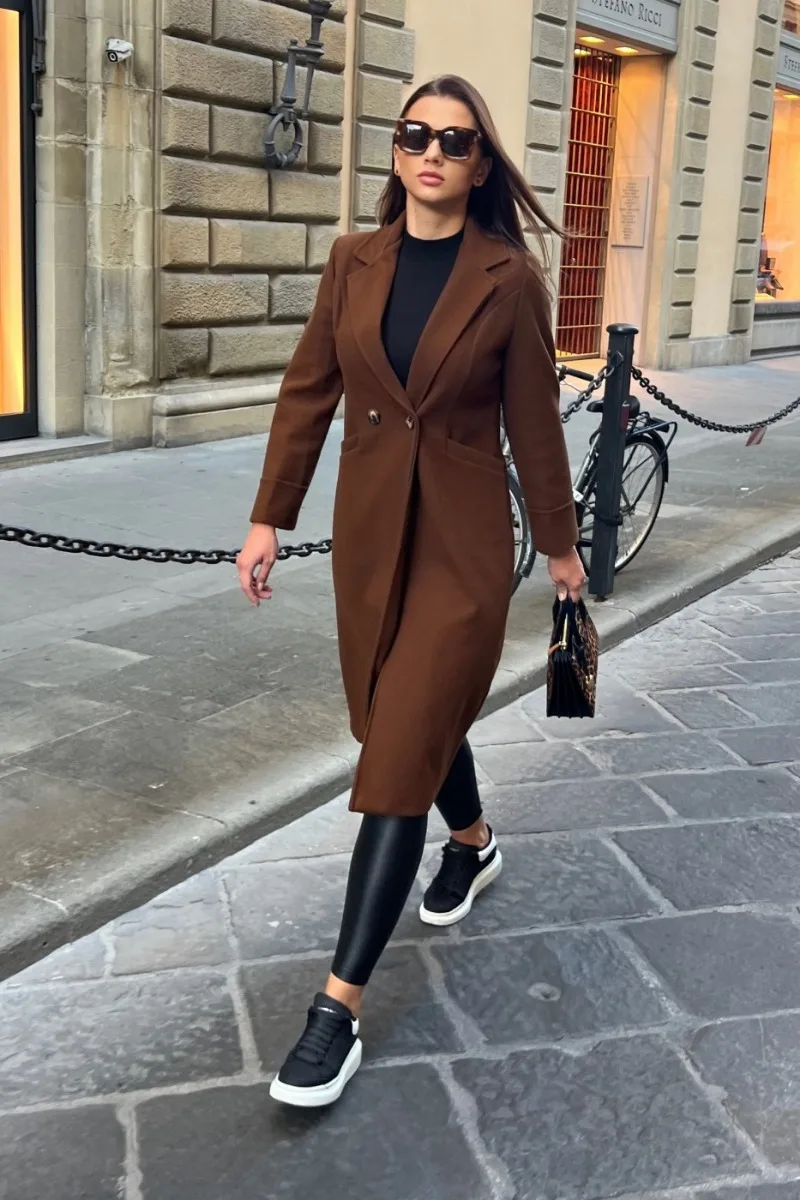 WW | Klassischer Langer Trenchcoat mit
