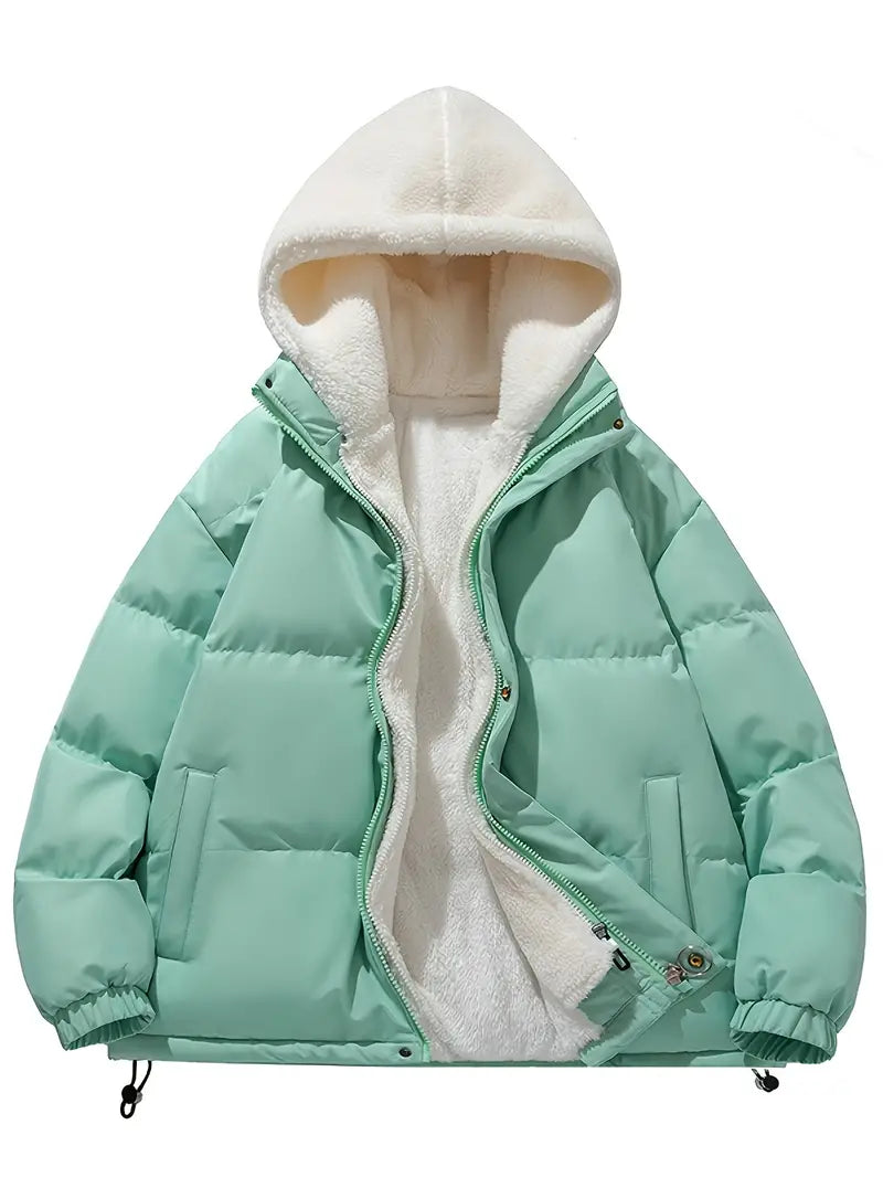 WW | Fleece-Winterjacke mit Kapuze - Stilvoll und warm für den Winter