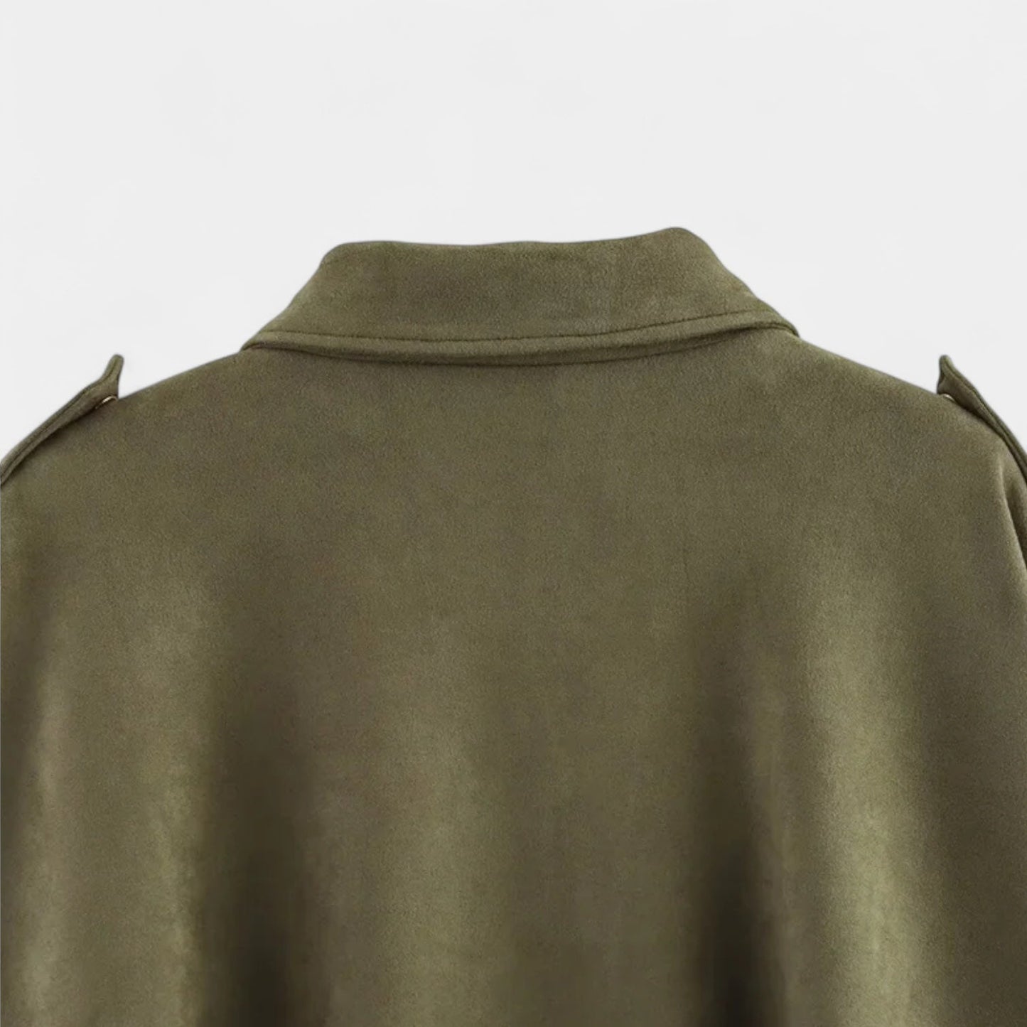 WW | Modehaus - Damenjacke im Militärstil aus Wildlederimitat