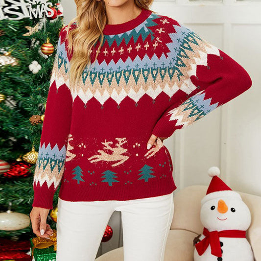 WW | Weihnachtlicher Strickpullover mit Schneeflocken