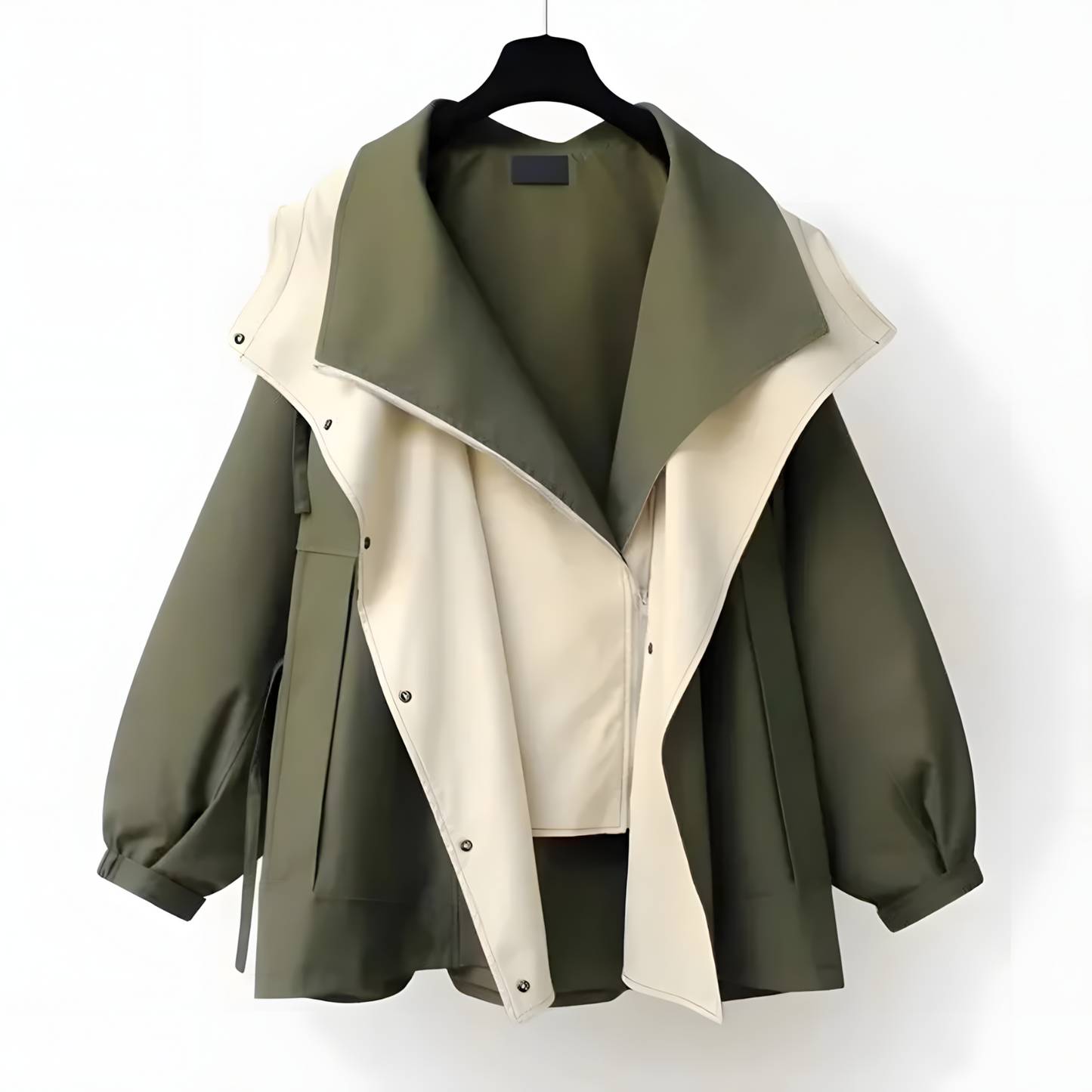 Aleera Elegante Windjacke mit Wetterschutz - Grün