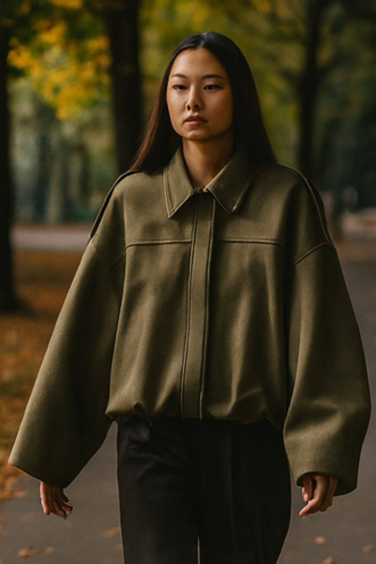 Nala Vintage Oversized Jacket - Green