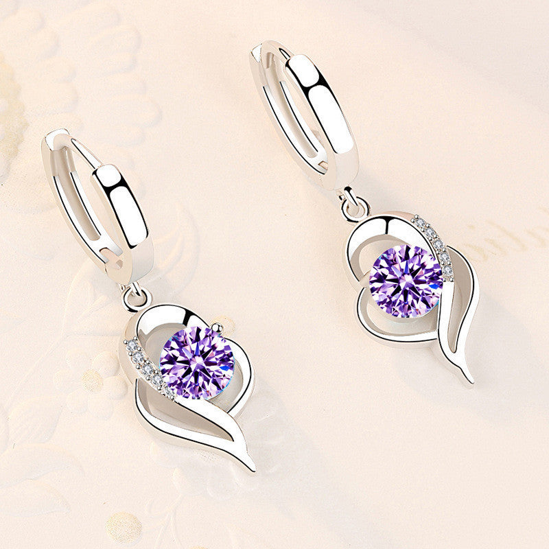 WW | Stylish Silver Zircon Earrings For Women