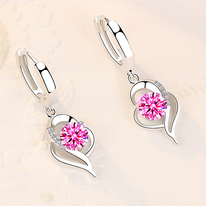 WW | Stylish Silver Zircon Earrings For Women