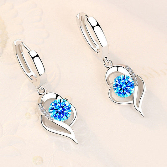 WW | Stylish Silver Zircon Earrings For Women
