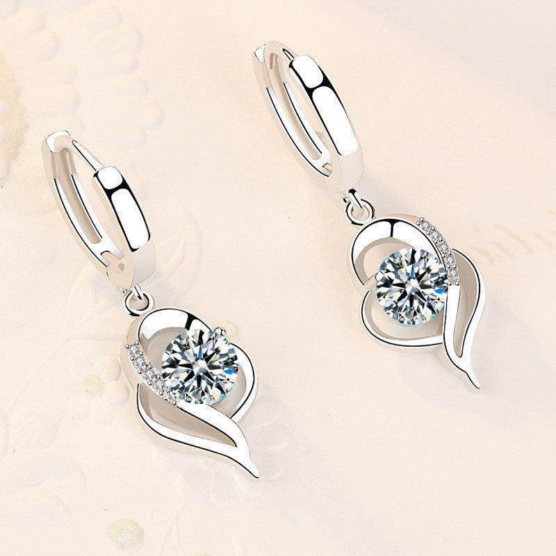 WW | Stylish Silver Zircon Earrings For Women