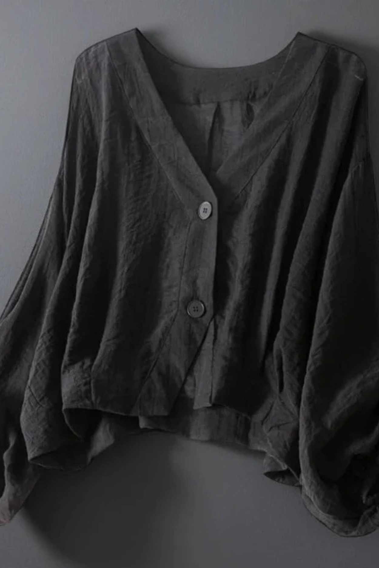 Aella Linen Blouse - Black
