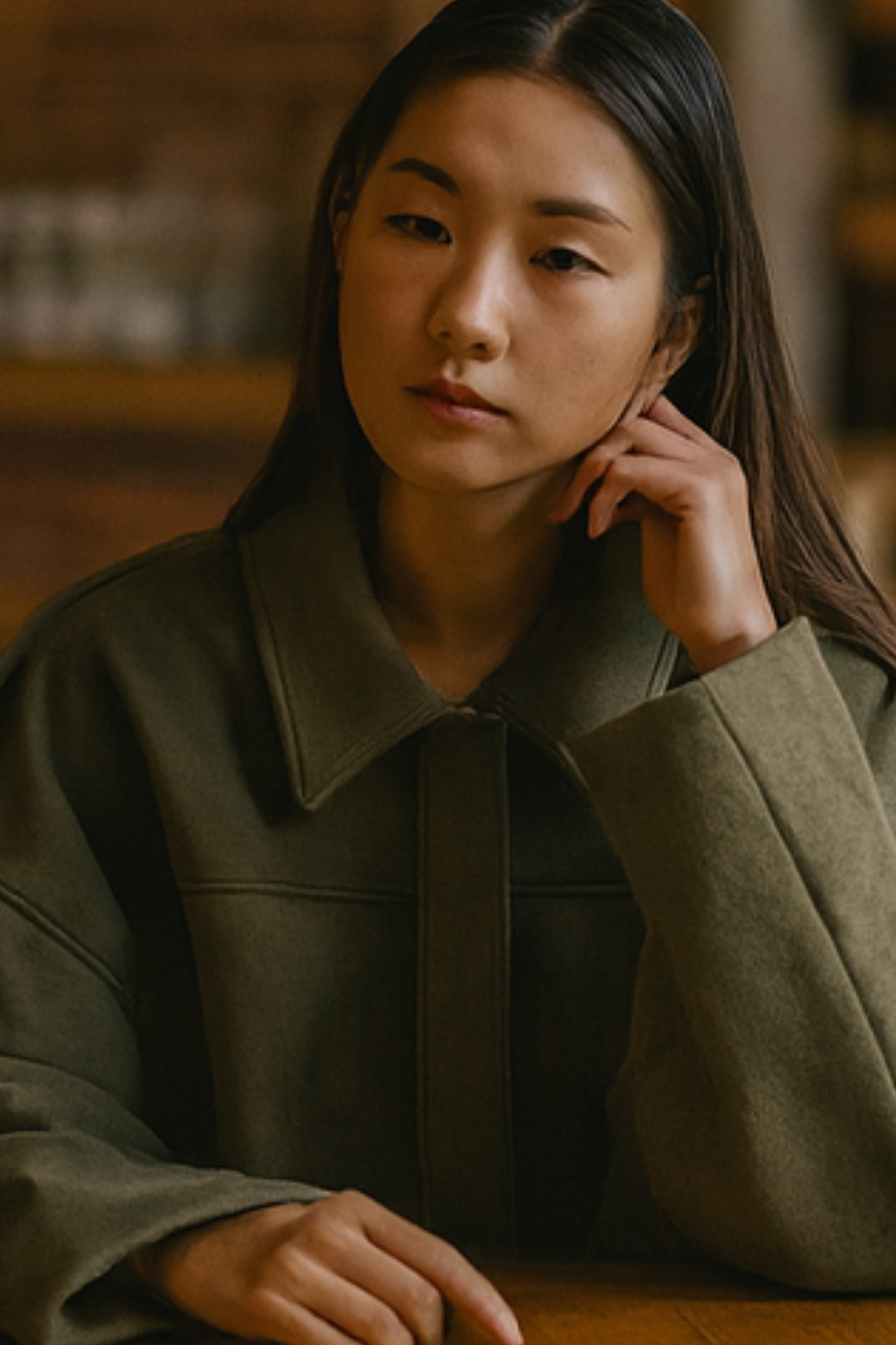 Nala Vintage Oversized Jacket - Green