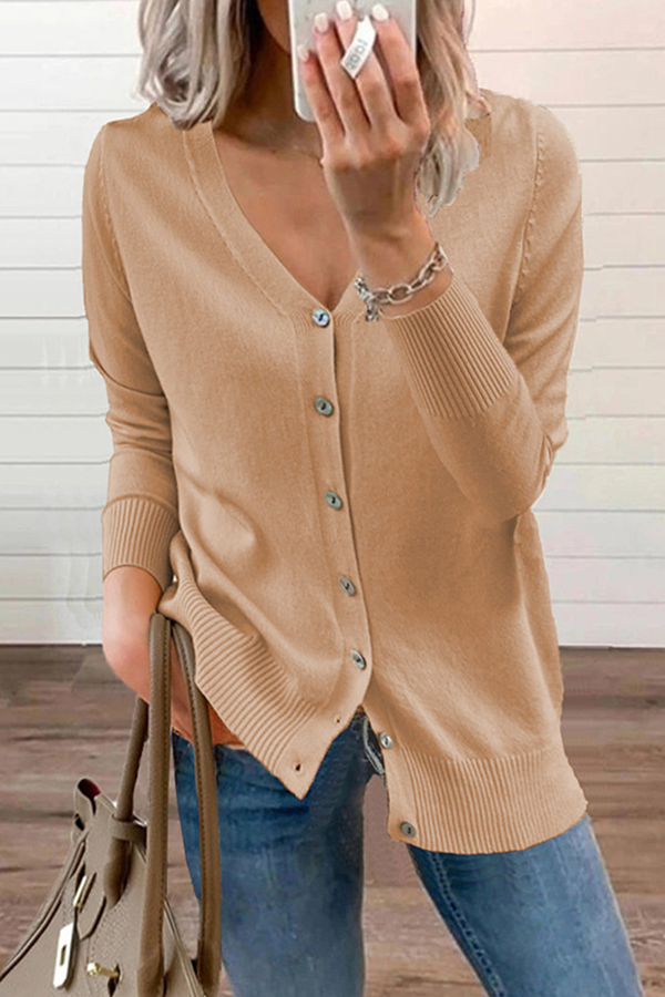 WW | Casual V-neck sweater with buckle