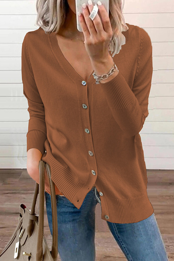 WW | Casual V-neck sweater with buckle