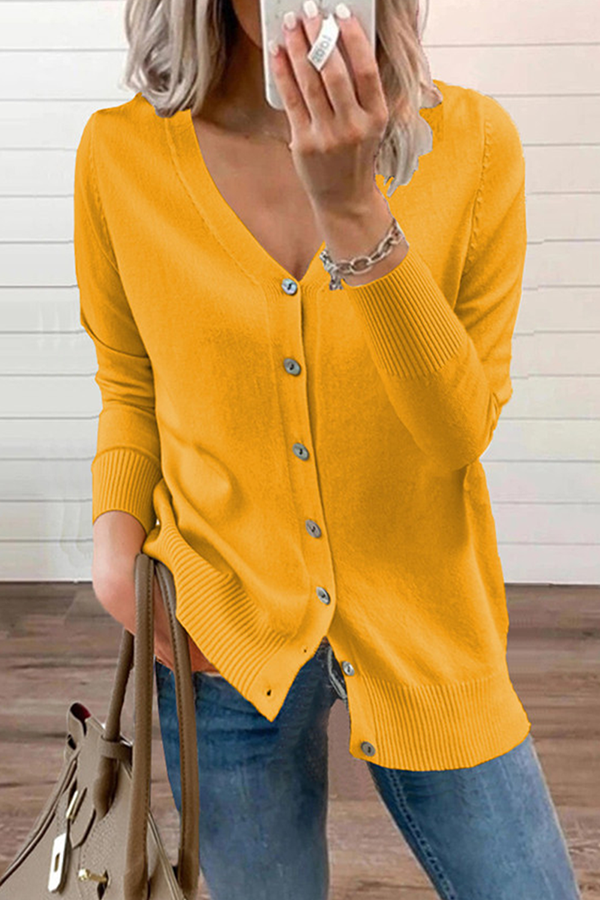 WW | Casual V-neck sweater with buckle
