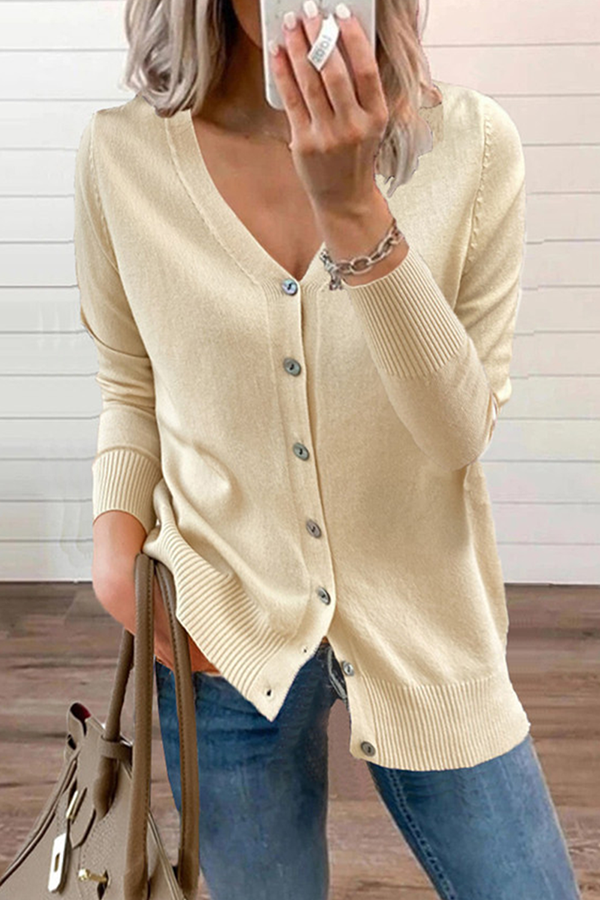WW | Casual V-neck sweater with buckle